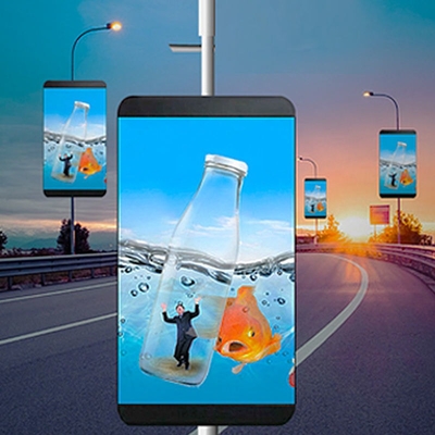 Display LED per strada montati su pali all'aperto IP65 Controllo remoto Monitoraggio intelligente