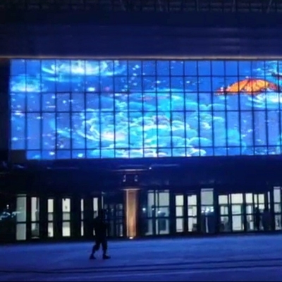 schermo a led trasparente 1000*500 1000*1000 dimensioni personalizzate centro commerciale in vetro di serie interna fisso o sollevato