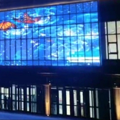 schermo a led trasparente 1000*500 1000*1000 dimensioni personalizzate centro commerciale in vetro di serie interna fisso o sollevato