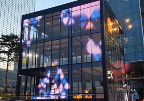 schermo a led trasparente 1000*500 1000*1000 dimensioni personalizzate centro commerciale in vetro di serie interna fisso o sollevato