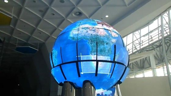L'alta frequenza fresca 1R1G1B SMD2121 P4 ha condotto lo schermo della palla per la stazione dell'aeroporto