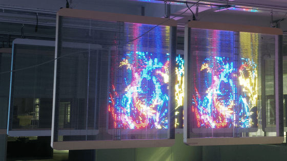 Porcellana Video schermo di vetro trasparente di alta risoluzione, P20 pannello principale all'aperto della IMMERSIONE 346 fornitore