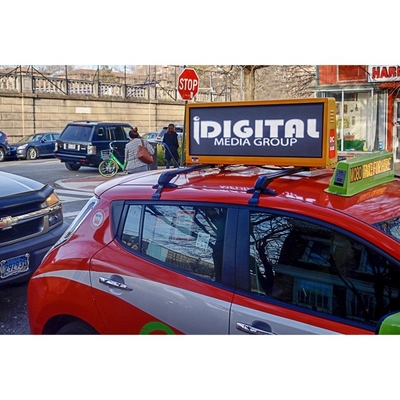 P4 Taxi Top Led Display 960mm*320mm Doppio lato Ip65 4g/Wifi Control Taxi Roof Advertising Screen