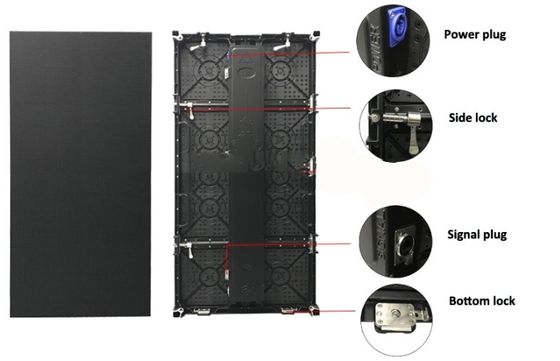 Schermi della fase LED dei video di Digital, quadro comandi locativo luminoso del LED P4.81
