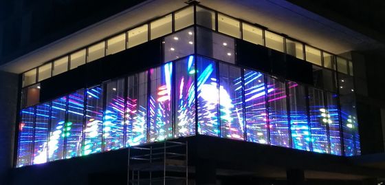 Governo flessibile trasparente 500*1000mm dell'installazione dell'esposizione di LED di alta luminosità