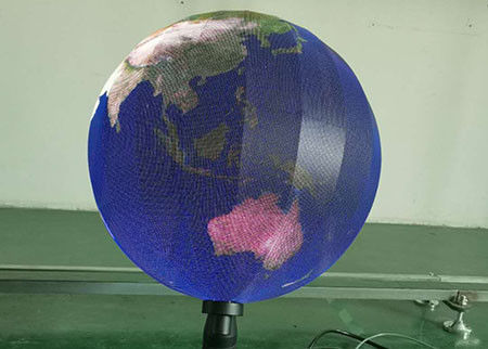 Alta definizione del LED della palla dello schermo P1.9 RGB di colore pieno SMD del diametro dell'interno flessibile del globo 0.5m