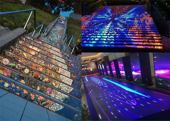 Schermo all'aperto acrilico dell'esposizione di LED delle mattonelle P4.81P3.91 di Dance Floor della fase di colore pieno IP65 video con il sistema del radar