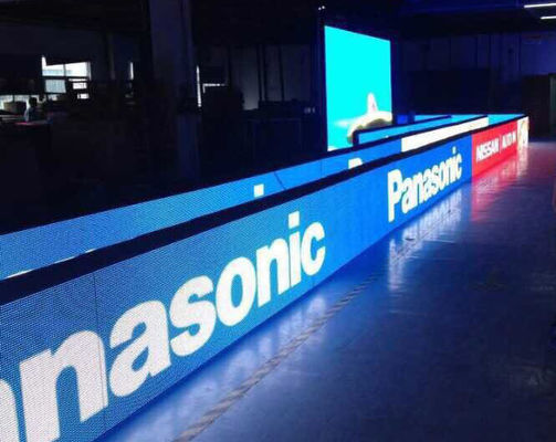 Esposizione di LED all'aperto di colore pieno di pallacanestro P10 100m di calcio di perimetro