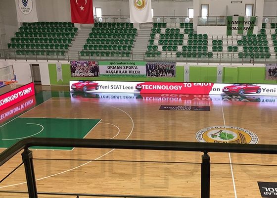 Esposizione di LED all'aperto di colore pieno di pallacanestro P10 100m di calcio di perimetro