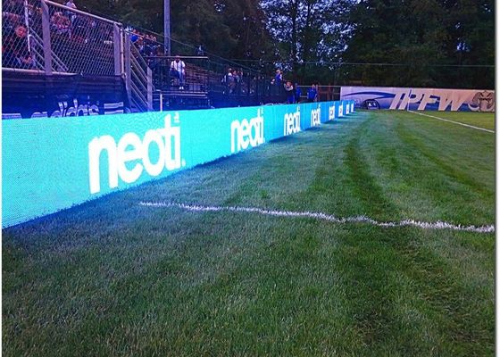 Esposizione di LED all'aperto di colore pieno di pallacanestro P10 100m di calcio di perimetro