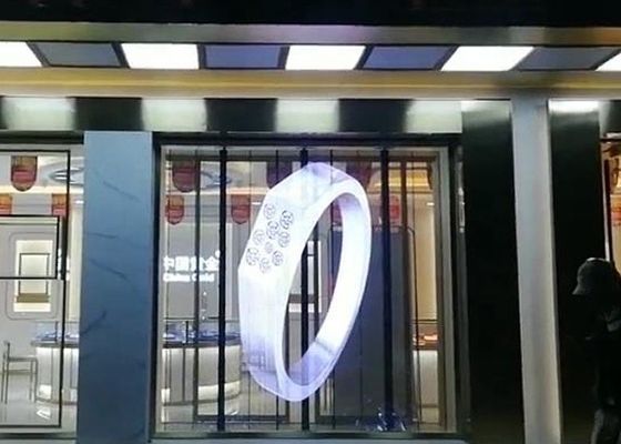 Esposizione trasparente commerciale della tenda di HD SMD P3.91 LED