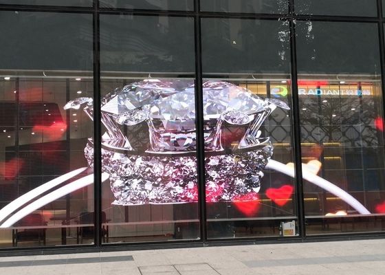 Esposizione trasparente commerciale della tenda di HD SMD P3.91 LED