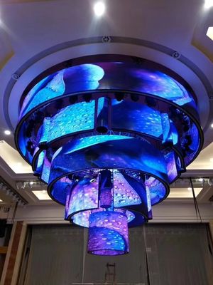 Parete flessibile dell'interno dell'esposizione di LED di P2.5 millimetro la video ha personalizzato l'esposizione creativa di stile libero di dimensione