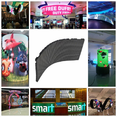 Parete flessibile dell'interno dell'esposizione di LED di P2.5 millimetro la video ha personalizzato l'esposizione creativa di stile libero di dimensione