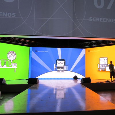 Display a LED leggero e ad alta luminosità per eventi pubblici